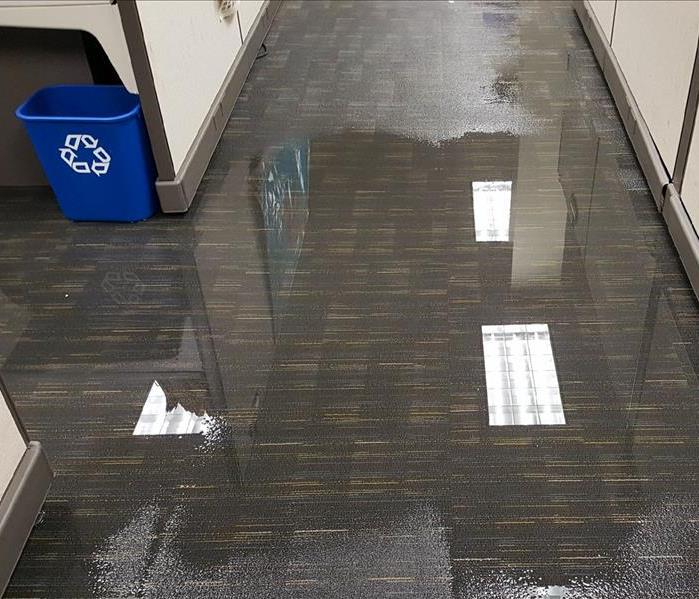 Water on the floor of an Acworth, GA office